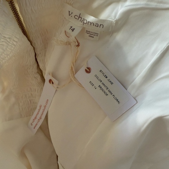 V. Chapman June Corset Jacquard Front-Slit Gown - Picture 10 of 10